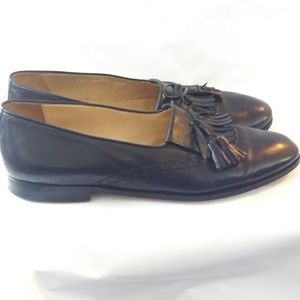 MEN'S GUCCI TASSEL KILTIE BLACK  LOAFERS SIZE 44.5